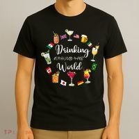Drinking Around The World Vacation Drinking Showcase T-Shirt thumb 3