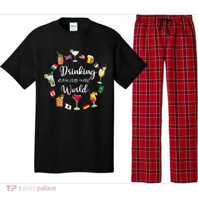 Drinking Around The World Vacation Drinking Showcase Pajama Set