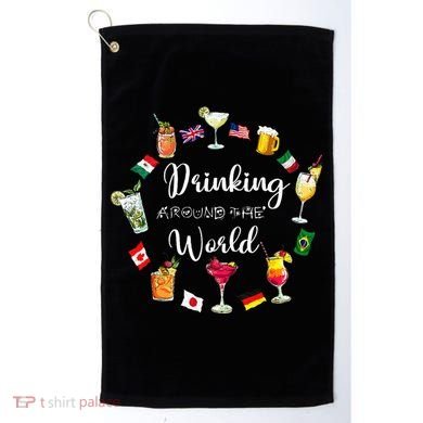 Drinking Around The World Vacation Drinking Showcase Golf Towel