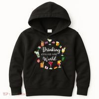 Drinking Around The World Vacation Drinking Showcase Kids Hoodie thumb 0