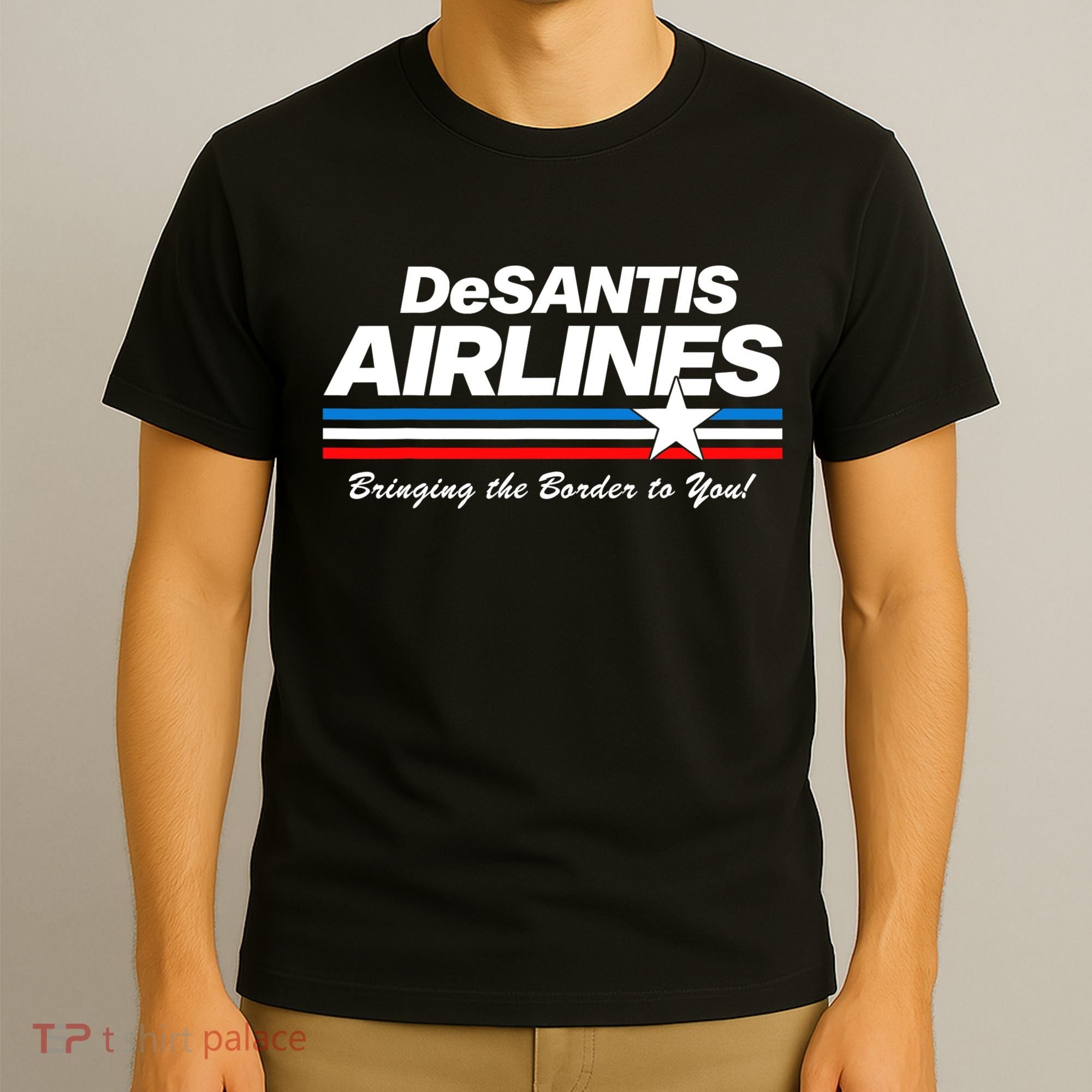 DeSantis Airlines US Flag Vintage T-Shirt
