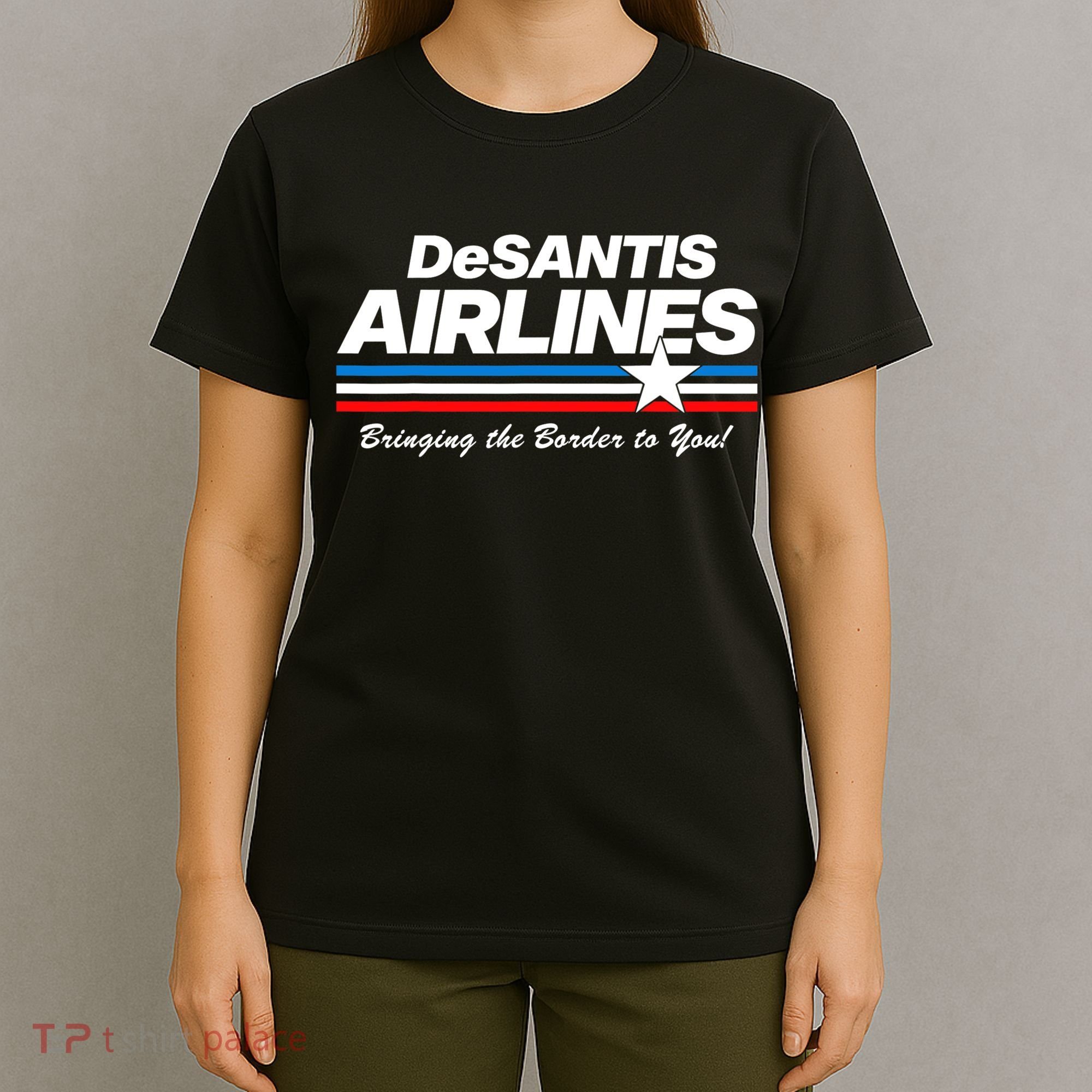 DeSantis Airlines US Flag Vintage T-Shirt