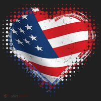 Distressed American USA Flag Heart Tumbler thumb 3