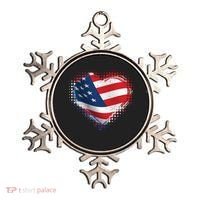 Distressed American USA Flag Heart Ornament thumb 0