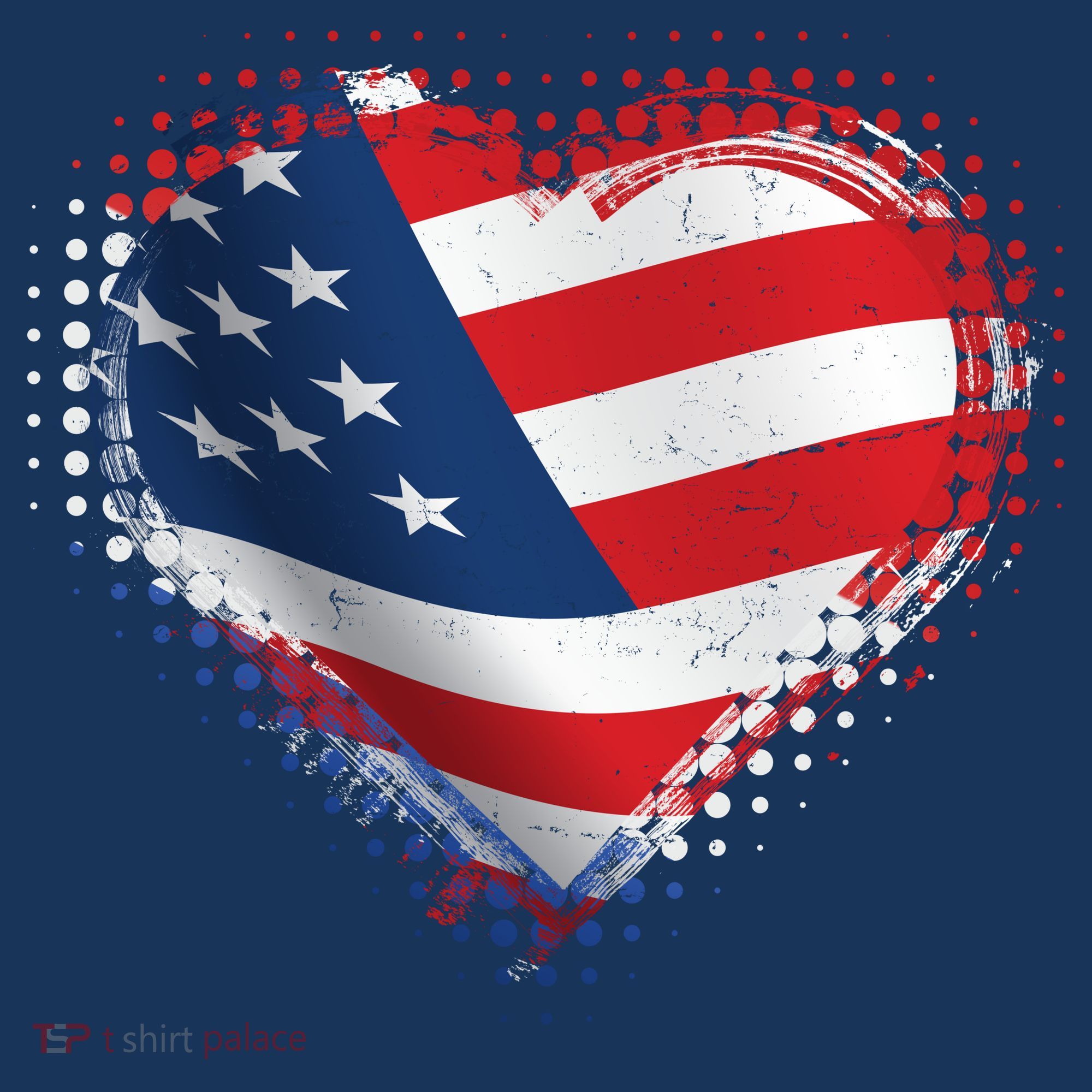 Distressed American USA Flag Heart Women's Hoodie