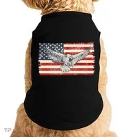 Distressed American USA Flag Eagle Doggie Tank thumb 0