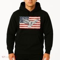 Distressed American USA Flag Eagle Hoodie thumb 2