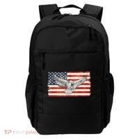 Distressed American USA Flag Eagle Backpack thumb 0