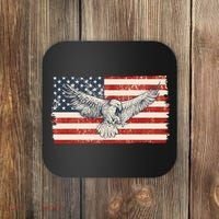 Distressed American USA Flag Eagle Coaster thumb 0