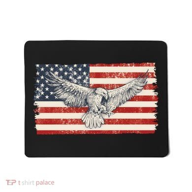 Distressed American USA Flag Eagle Mousepad