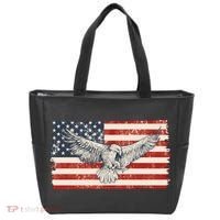 Distressed American USA Flag Eagle Tote Bag thumb 0