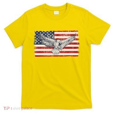 Distressed American USA Flag Eagle T-Shirt