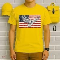 Distressed American USA Flag Eagle T-Shirt thumb 6