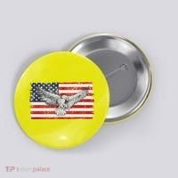 Distressed American USA Flag Eagle Button thumb 0