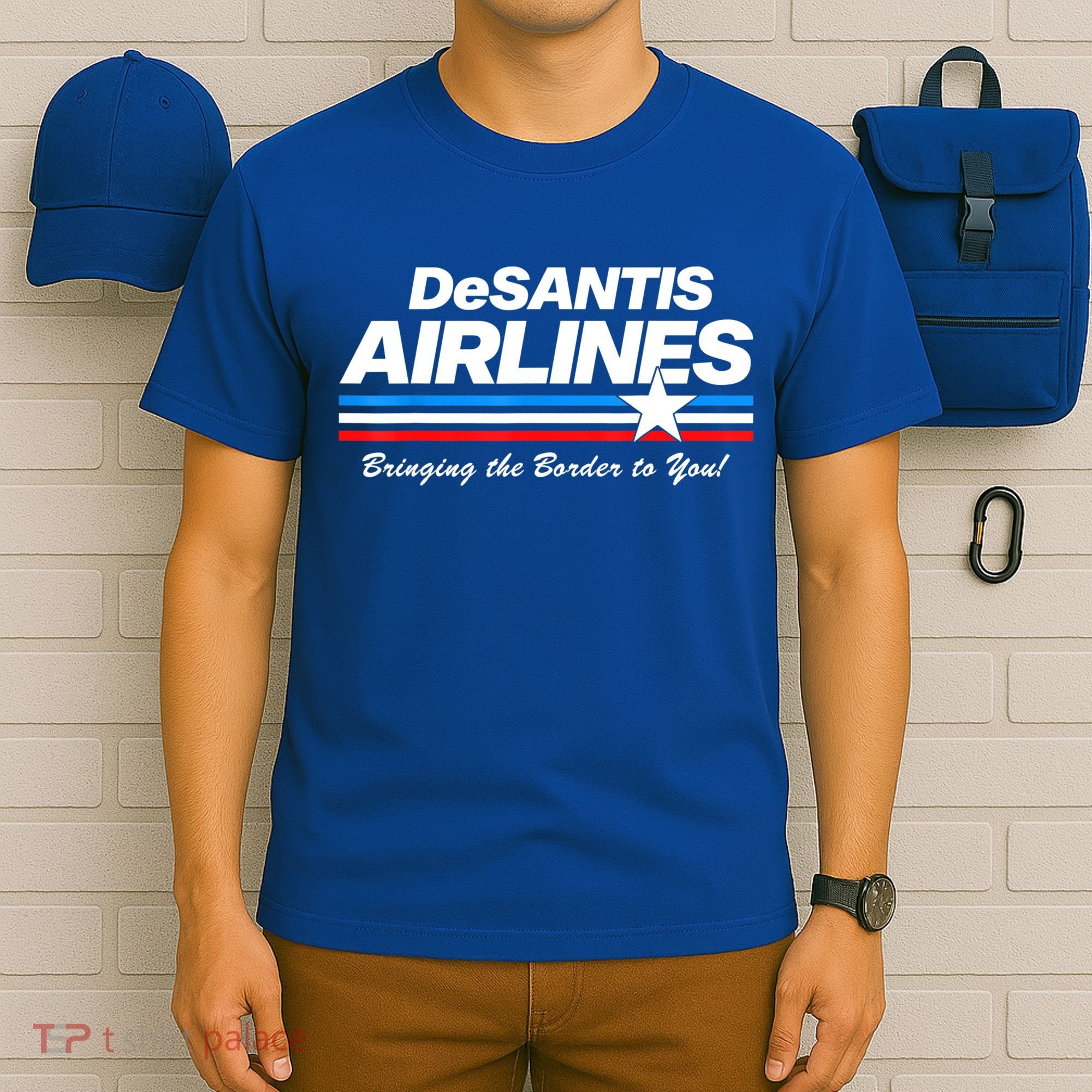 DeSantis Airlines US Flag Vintage T-Shirt