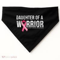 Daughter Of A Warrior Breast Cancer Awareness USA-Made Doggie Bandana thumb 0