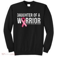 Daughter Of A Warrior Breast Cancer Awareness Sweatshirt thumb 0