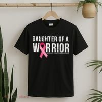 Daughter Of A Warrior Breast Cancer Awareness T-Shirt thumb 2
