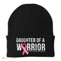 Daughter Of A Warrior Breast Cancer Awareness Beanie thumb 0
