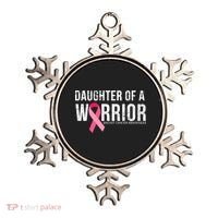Daughter Of A Warrior Breast Cancer Awareness Ornament thumb 0
