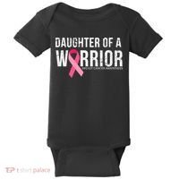Daughter Of A Warrior Breast Cancer Awareness Baby Bodysuit thumb 0