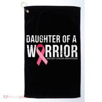 Daughter Of A Warrior Breast Cancer Awareness Golf Towel thumb 0
