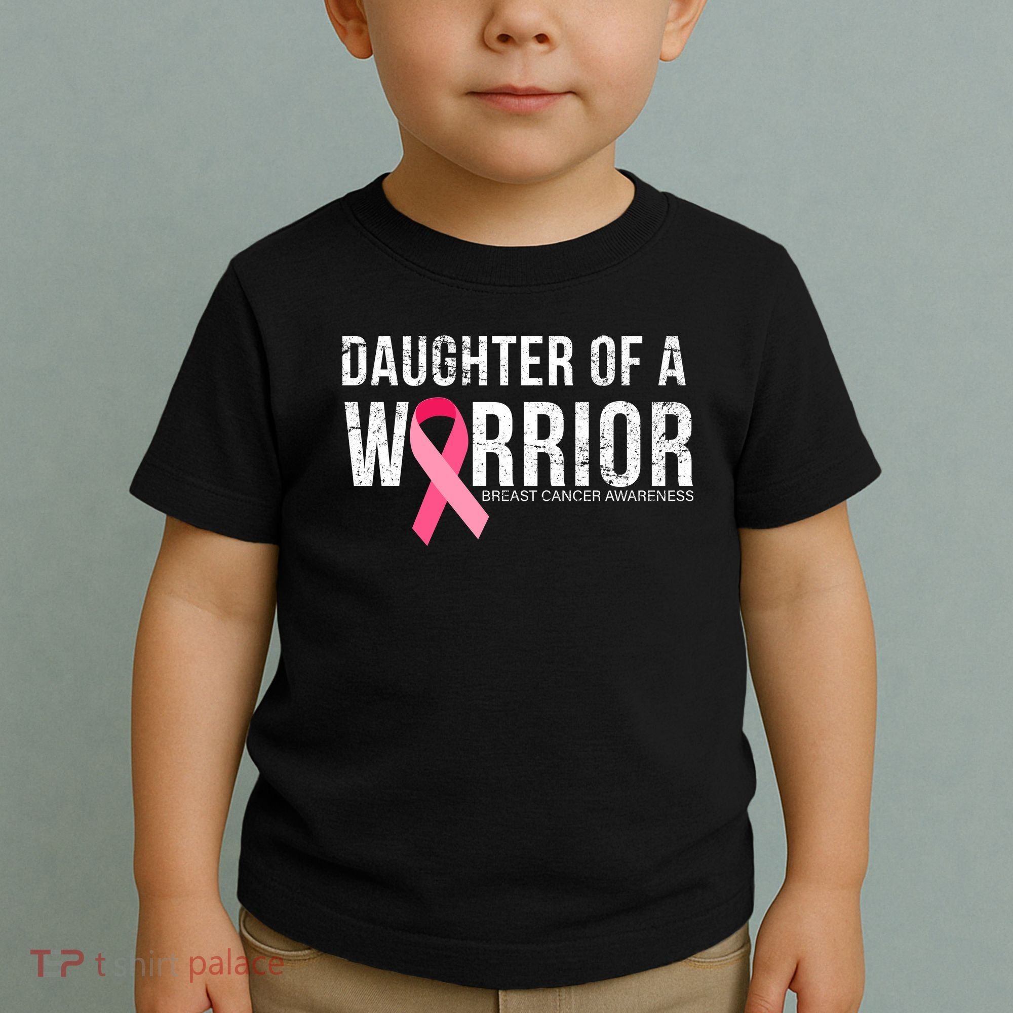 Daughter Of A Warrior Breast Cancer Awareness Toddler T-Shirt