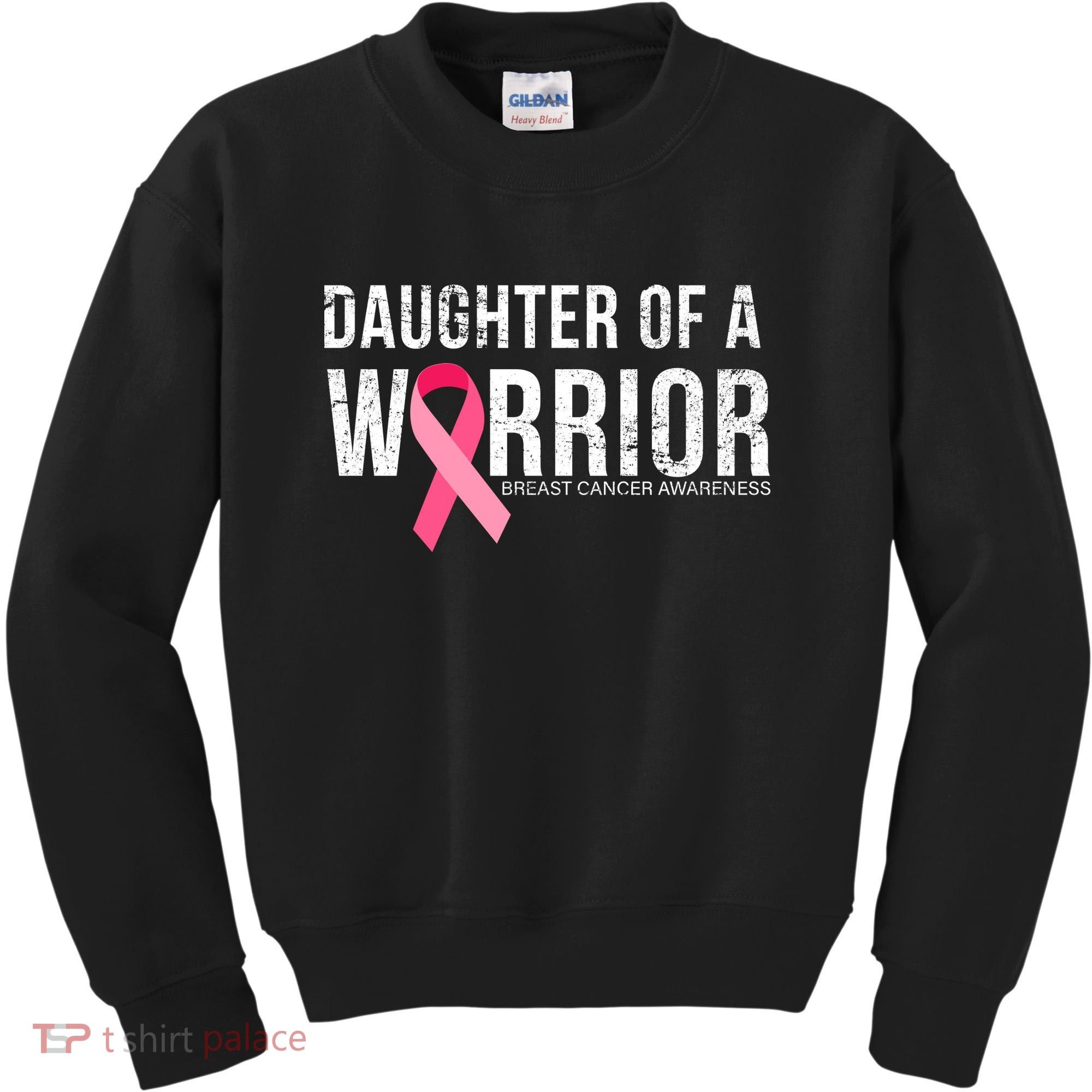 Daughter Of A Warrior Breast Cancer Awareness Kids Sweatshirt