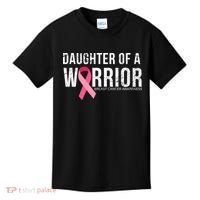 Daughter Of A Warrior Breast Cancer Awareness Kids T-Shirt thumb 0