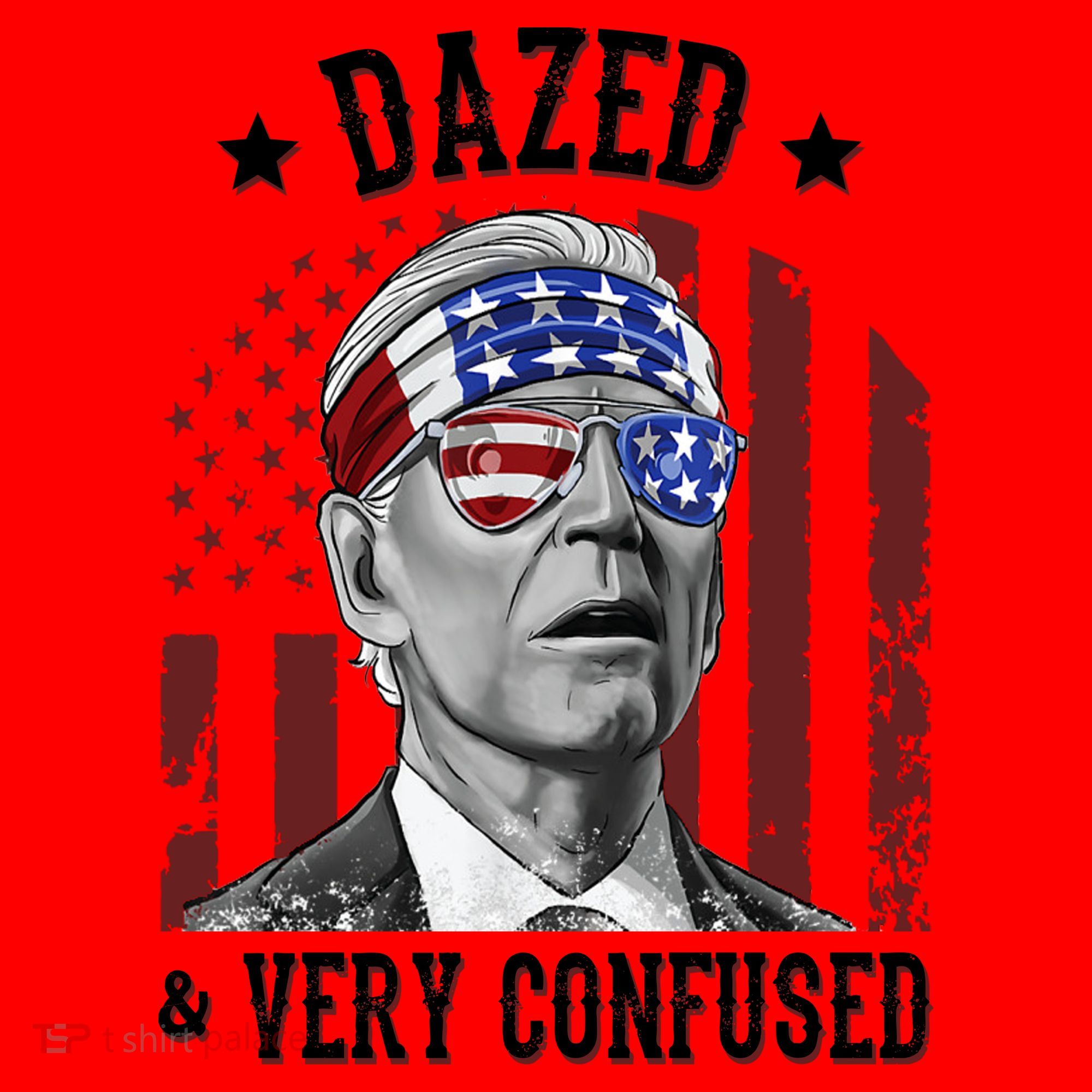Dazed And Very Confused Biden Funny 4th Of July Santa Hat