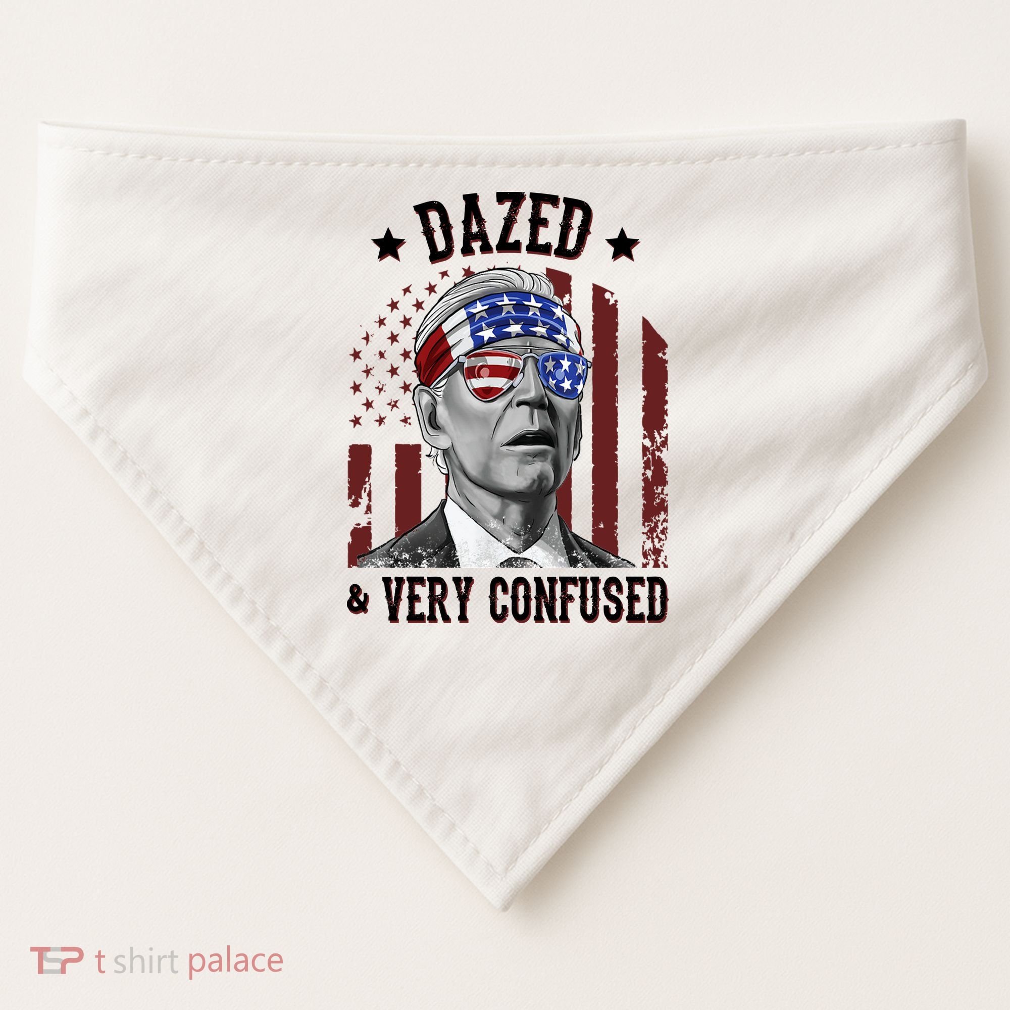 Dazed And Very Confused Biden Funny 4th Of July USA-Made Doggie Bandana