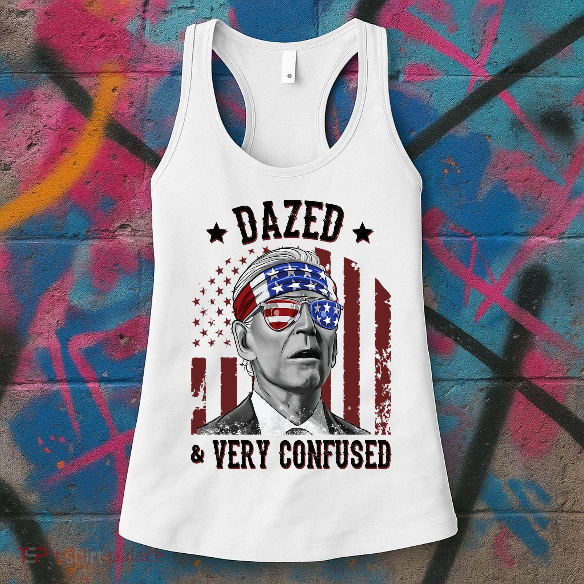 Dazed And Very Confused Biden Funny 4th Of July Women's Tank Top