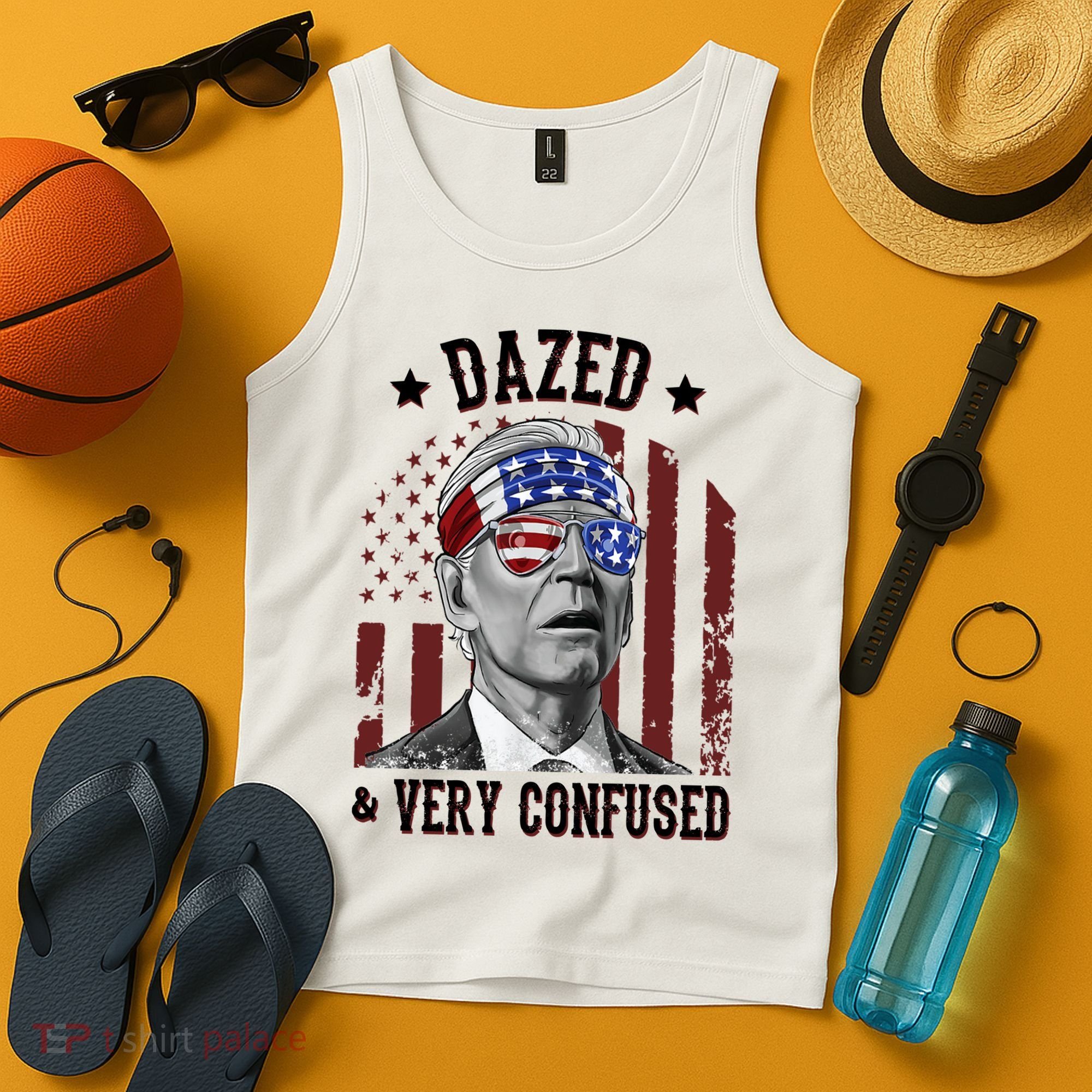 Dazed And Very Confused Biden Funny 4th Of July Tank Top