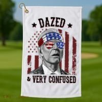 Dazed And Very Confused Biden Funny 4th Of July Golf Towel thumb 1