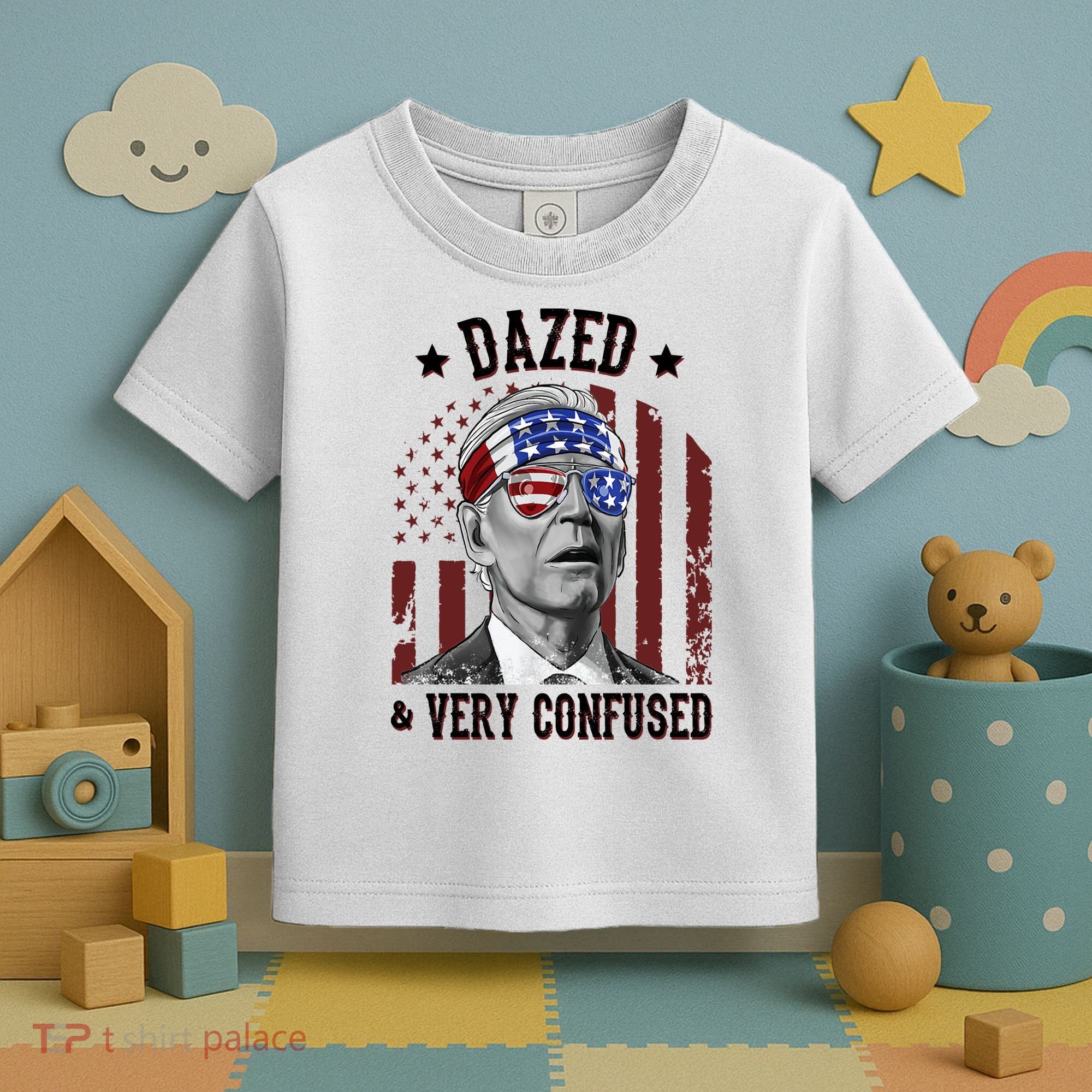 Dazed And Very Confused Biden Funny 4th Of July Toddler T-Shirt