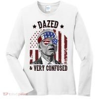 Dazed And Very Confused Biden Funny 4th Of July Women's Long Sleeve Shirt thumb 0