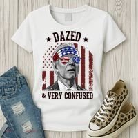 Dazed And Very Confused Biden Funny 4th Of July Women's T-Shirt thumb 3