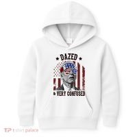 Dazed And Very Confused Biden Funny 4th Of July Kids Hoodie thumb 0