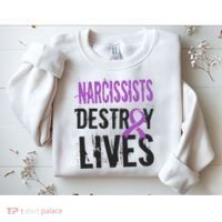 Domestic Abuse Violence Awareness Narcissism Narcissistic Gift Sweatshirt thumb 2
