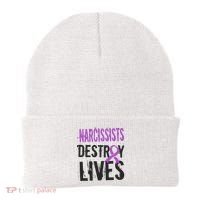 Domestic Abuse Violence Awareness Narcissism Narcissistic Gift Beanie thumb 0