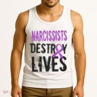 Domestic Abuse Violence Awareness Narcissism Narcissistic Gift Tank Top thumb 3