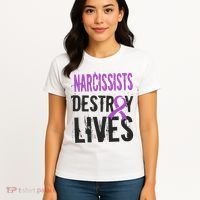 Domestic Abuse Violence Awareness Narcissism Narcissistic Gift Women's T-Shirt thumb 4