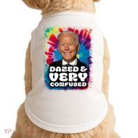 Dazed And Very Confused Joe Biden Hippie Doggie Tank thumb 0