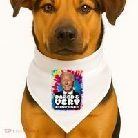 Dazed And Very Confused Joe Biden Hippie USA-Made Doggie Bandana thumb 1