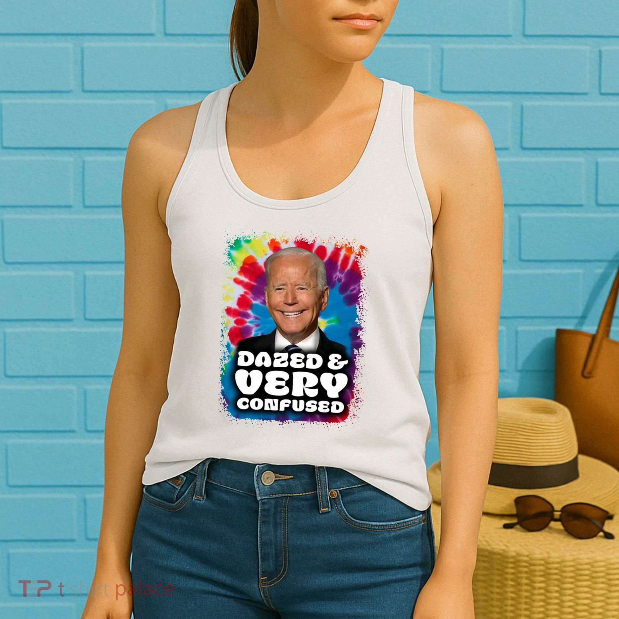 Dazed And Very Confused Joe Biden Hippie Women's Tank Top