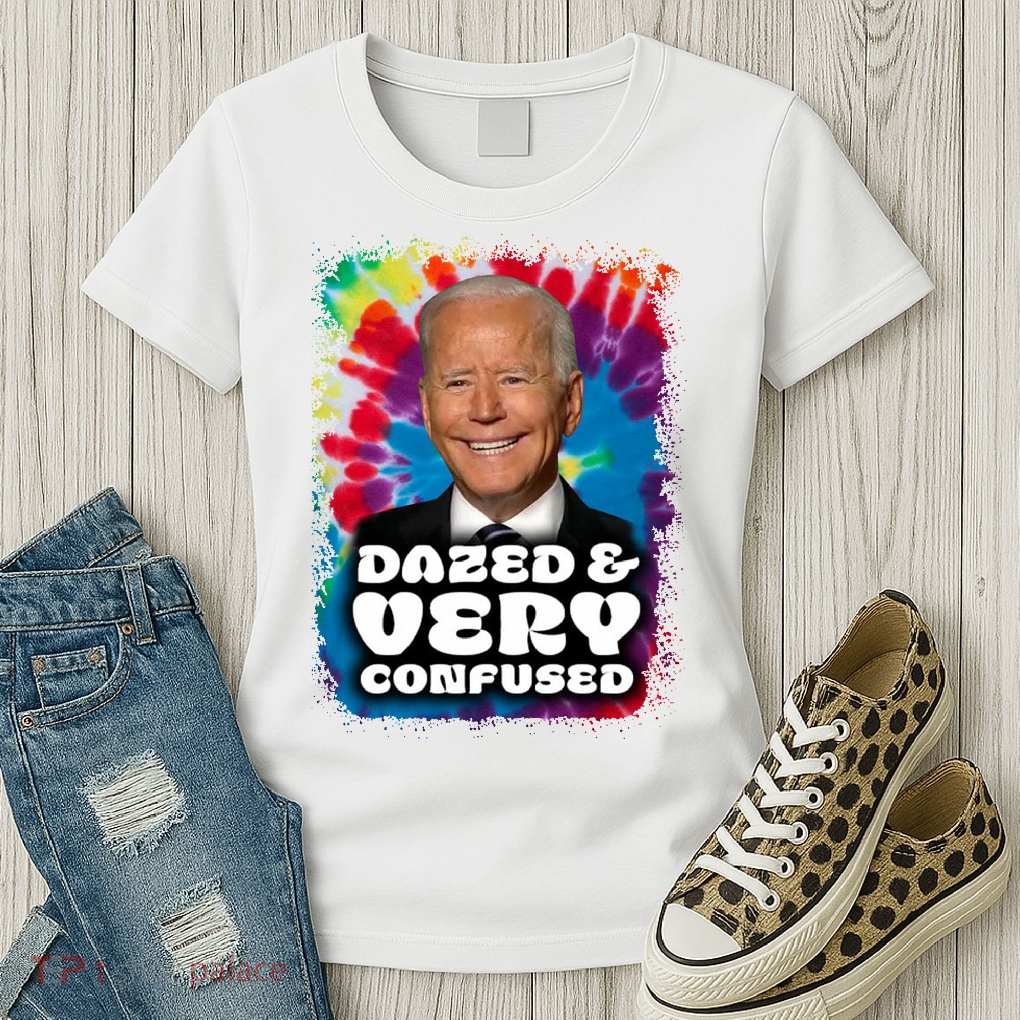 Dazed And Very Confused Joe Biden Hippie Women's T-Shirt