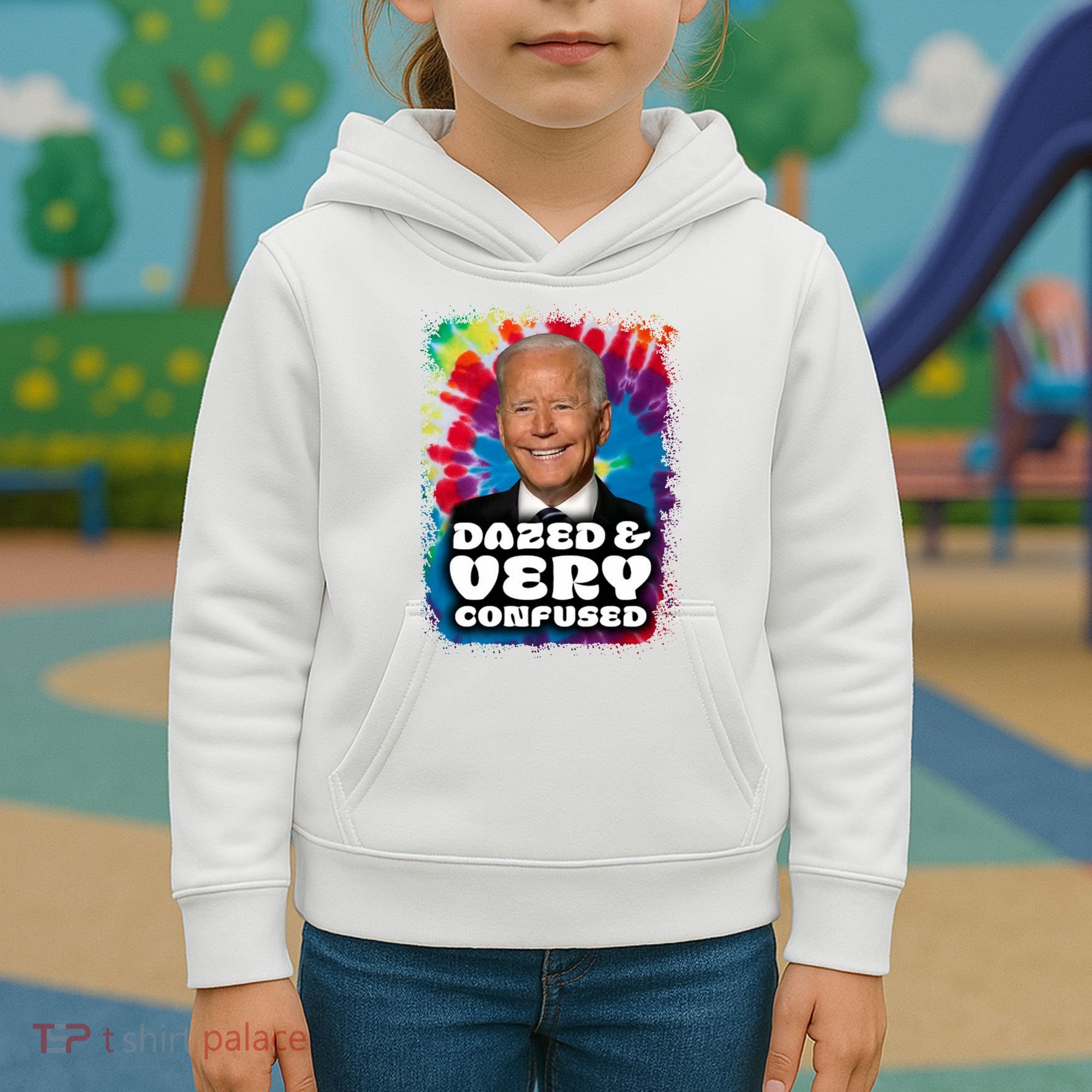 Dazed And Very Confused Joe Biden Hippie Kids Hoodie