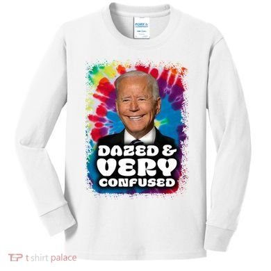 Dazed And Very Confused Joe Biden Hippie Kids Long Sleeve Shirt
