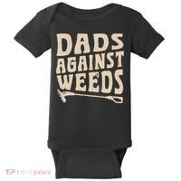 Dads Against Weeds Weed Cutter Weed Whacker Dad Baby Bodysuit thumb 0