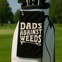 Dads Against Weeds Weed Cutter Weed Whacker Dad Golf Towel thumb 2